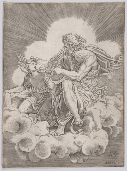 Saint Matthew, dated 1518. Creator: Agostino Veneziano.