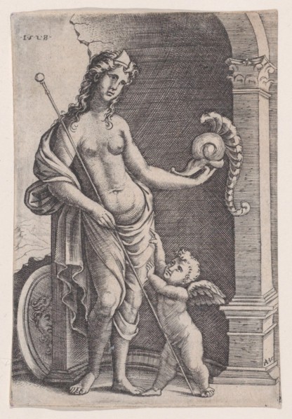 The Love of Glory, dated 1528. Creator: Agostino Veneziano.