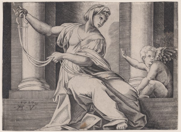 Temperance, dated 1517. Creator: Agostino Veneziano.