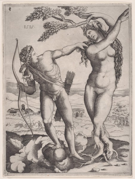 Apollo and Daphne, dated 1515., dated 1515. Creator: Agostino Veneziano.