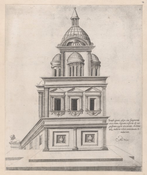 Speculum Romanae Magnificentiae: Temple near the Appian Way, 16th century., 16th century. Creator: Anon.