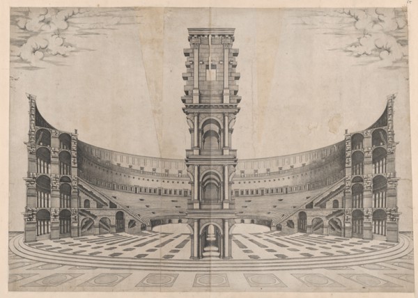 Speculum Romanae Magnificentiae: Interior Reconstruction of the Colosseum, 16th ce..., 16th century. Creator: Anon.