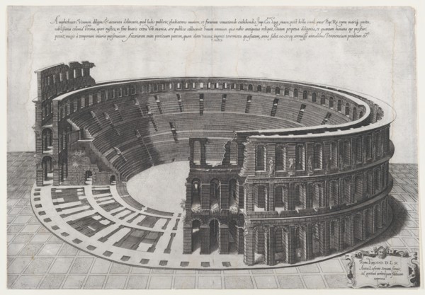 Speculum Romanae Magnificentiae: Amphitheater at Verona, 1560., 1560. Creator: Anon.
