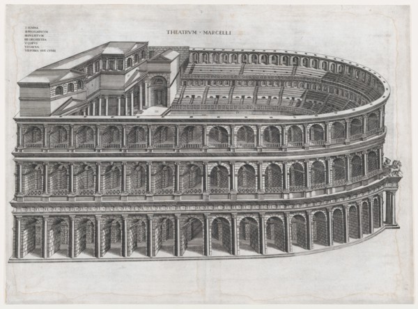Speculum Romanae Magnificentiae: Theater of Marcellus, 16th century., 16th century. Creator: Anon.
