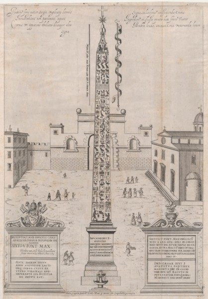 Speculum Romanae Magnificentiae: The Egyptian Obelisk of Augustus, 1589., 1589. Creator: Anon.