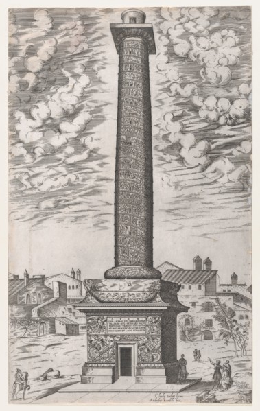 Speculum Romanae Magnificentiae: Trajan's Column, 1581-86., 1581-86. Creator: Giovanni Ambrogio Brambilla.