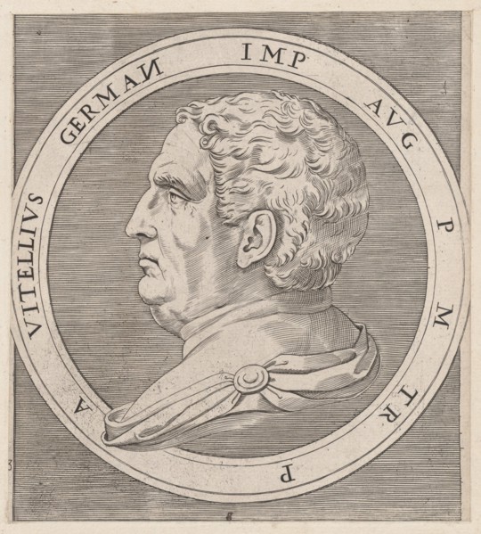 Speculum Romanae Magnificentiae: Vitellius, from The Twelve Caesars, ca. 1500-1534., ca. 1500-1534. Creator: Marcantonio Raimondi.