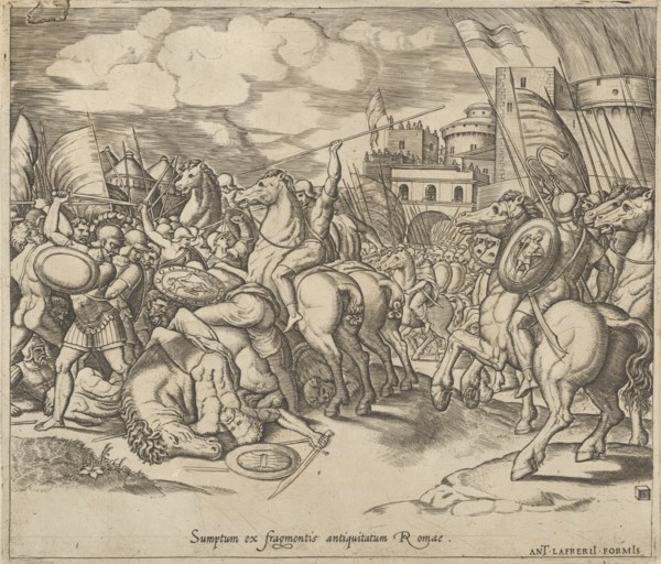 Speculum Romanae Magnificentiae: The Victory of Scipio [over Syphax], 16th century. Creator: Master of the Die.
