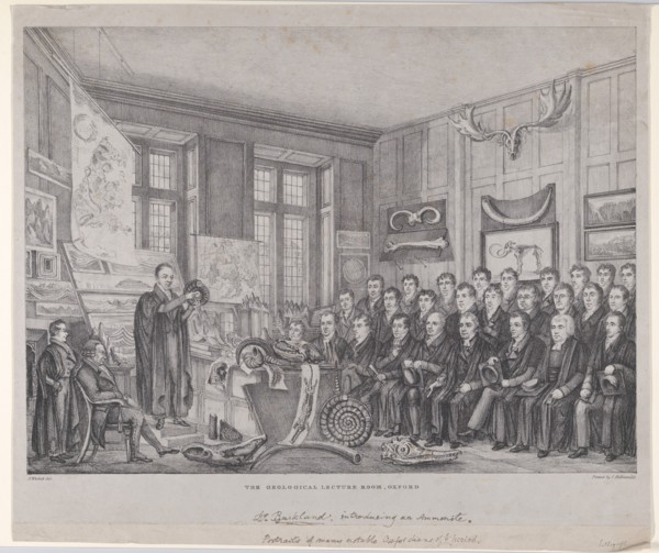 The Geological Lecture Room, Oxford: Dr. William Buckland Lecturing on February 15, 182..., 1823-30. Creators: Nathaniel Whittock, Charles Joseph Hullmandel.