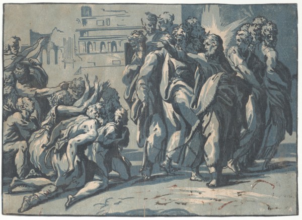 Christ healing the Lepers, 1540-50., 1540-50. Creator: Niccolo Vicentino.