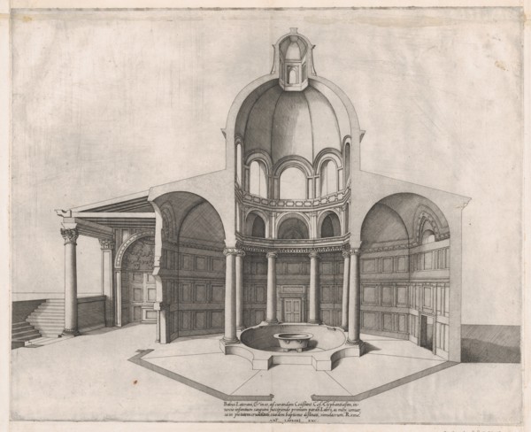 Speculum Romanae Magnificentiae: Interior of the Lateran, 16th century., 16th century. Creator: Nicolas Beatrizet.