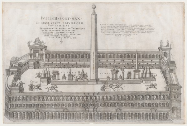 Speculum Romanae Magnificentiae: Circus Flaminius, 1553., 1553. Creator: Nicolas Beatrizet.