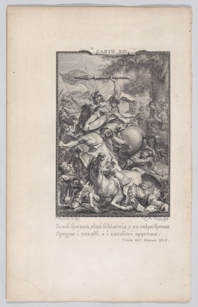 Canto 14, Stanza 45, from Orlando Furioso, 1774., 1774. Creator: Nicolas de Launay.
