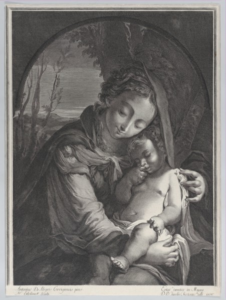 Virgin with the sleeping Christ child, 1708., 1708. Creator: Nicolas Etienne Edelinck.