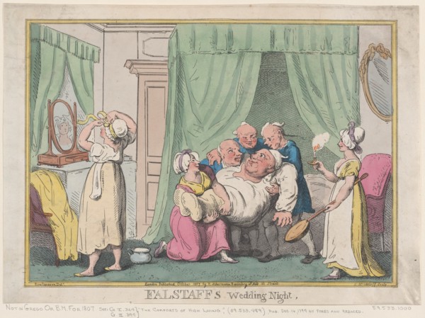 Falstaff's Wedding Night, October 1807., October 1807. Creator: Nicolaus Heideloff.