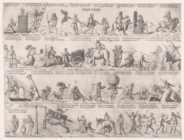 Proverbi (Proverbs), 1564., 1564. Creator: Nicolo Nelli.