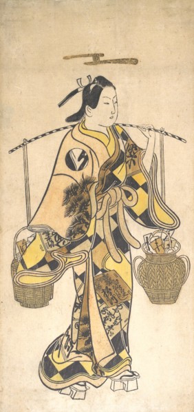 A Young Man as a Seller of Love Prophecies, ca. 1730s., ca. 1730s. Creator: Attributed to Okumura Toshinobu.