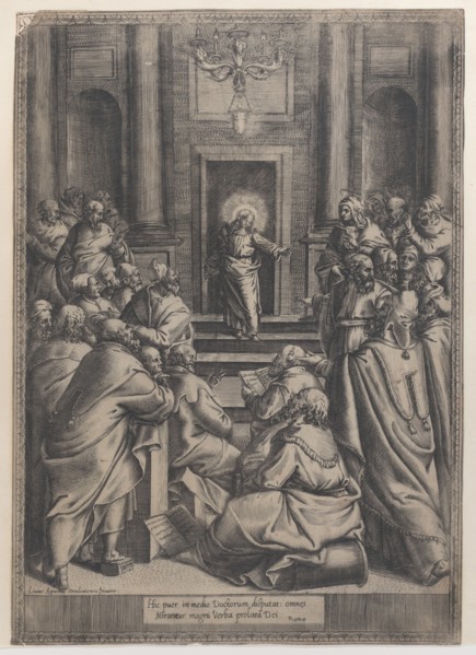 Christ Disputing in the Temple, 1568-77., 1568-77. Creator: Orazio de Sanctis.
