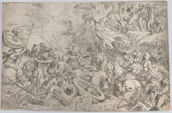The Crossing of the Red Sea, 1583., 1583. Creator: Orazio Farinati.