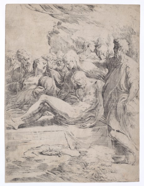 Entombment Facing Left, 1529-1530., 1529-1530. Creator: Parmigianino.
