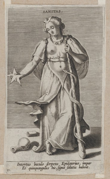 Sanitas, from Prosopographia, ca. 1585-90., ca. 1585-90. Creator: Philip Galle.
