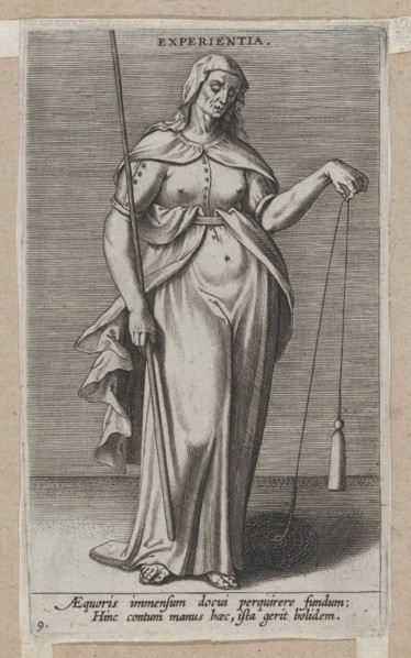 Experientia, from Prosopographia, ca. 1585-90., ca. 1585-90. Creator: Philip Galle.