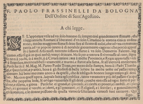 Ghirlanda: Di sei vaghi fiori scielti da piu famosi Giardini d'Italia, page 3 (..., October 1, 1604. Creator: Pietro Paulo Tozzi.