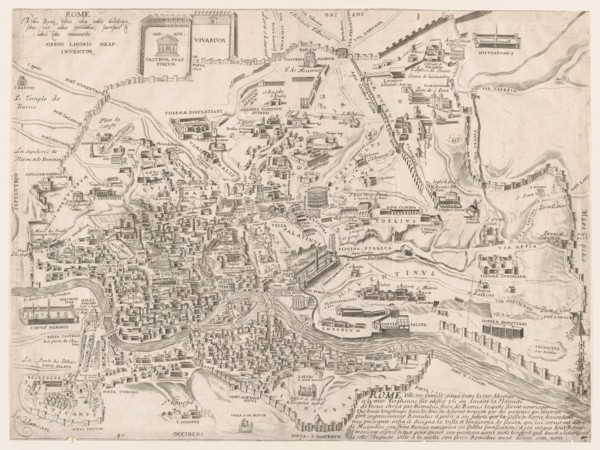 Speculum Romanae Magnificentiae: Plan of Ancient Rome, 16th century., 16th century. Creator: Pirro Ligorio.