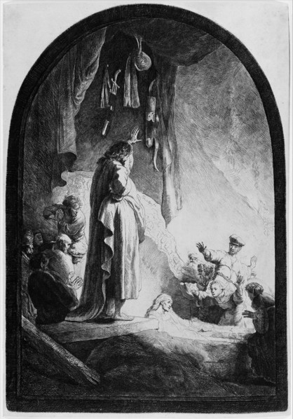 The Raising of Lazarus: The Larger Plate, ca. 1632., ca. 1632. Creator: Rembrandt Harmensz van Rijn.