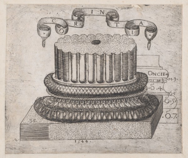 Speculum Romanae Magnificentiae: Corinthian base, 1544., 1544. Creator: Sebastiano Serlio.