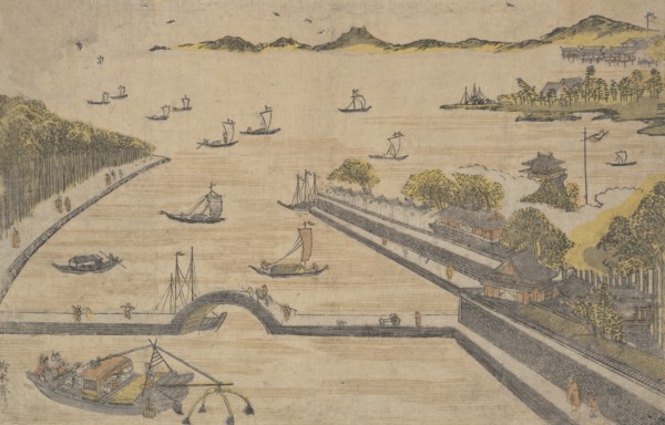 View of Fukagawa, Edo, ca. 1764., ca. 1764. Creator: Suzuki Harunobu.