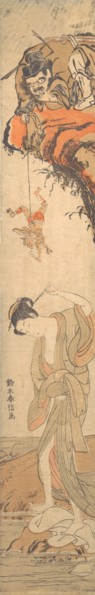 Beauty with Demons, 18th century., 18th century. Creator: Suzuki Harunobu.