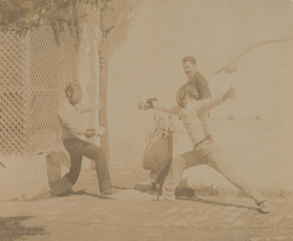 Edmund Quinn Fencing, 1880s., 1880s. Creator: Circle of Thomas Eakins.