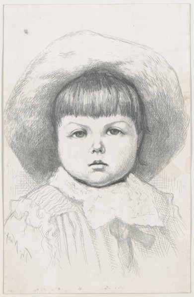 Portrait of a Child (Cyril Nast?), after 1879., after 1879. Creator: Thomas Nast.