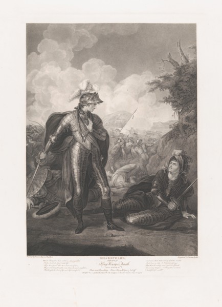 Prince Henry, Hotspur and Falstaff (Shakespeare, King Henry..., first published 1796; reissued 1852. Creator: Thomas Ryder.