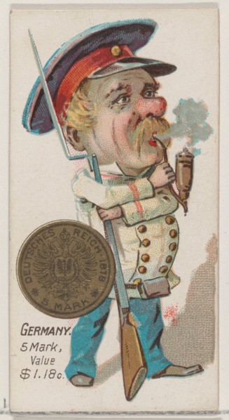 Germany, 5 Mark, from the series Coins of All Nations (N72, variation 1) for Duke brand ci..., 1889. Creator: Unknown.