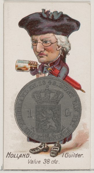Holland, 1 Guilder, from the series Coins of All Nations (N72, variation 1) for Duke brand..., 1889. Creator: Unknown.