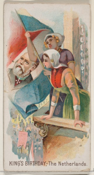King's Birthday, The Netherlands, from the Holidays series (N80) for Duke brand cigarettes..., 1890. Creator: George S. Harris & Sons.