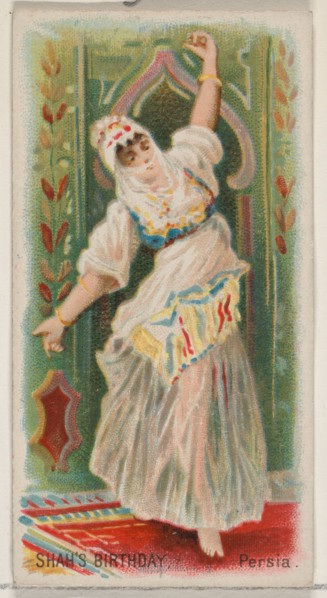 Shah's Birthday, Persia, from the Holidays series (N80) for Duke brand cigarettes, 1890., 1890. Creator: George S. Harris & Sons.