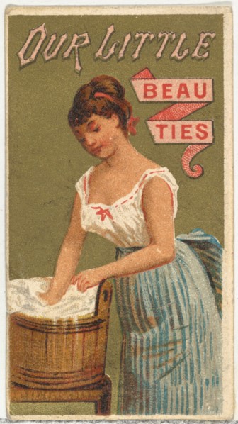 From the Girls and Children series (N58) promoting Our Little Beauties Cigarettes for Allen & Ginter brand tobacco products, 1887.