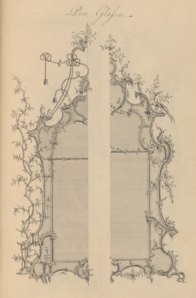 A General System of Useful and Ornamental Furniture..., 1759-1763. [Pier glass].