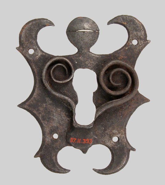 Escutcheon plate, German, 15th century.