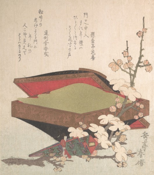 Plum Blossoms and Cake-Box, 1819.