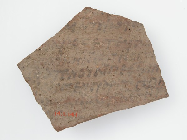 Ostrakon with a Letter from Christodorus (?) to Psan, Coptic, 600.