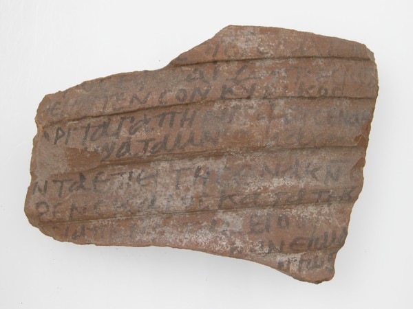 Ostrakon with a Letter to Cyriacus, Coptic, 600.