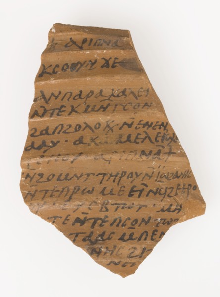 Ostrakon from the Brethren (?) to John, Coptic, 580-640.