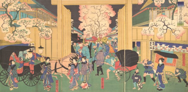 Cherries at Night at New Shimabara, 19th century.