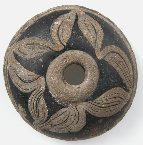 Flattened Hemispherical Bead, Frankish, 500-600.