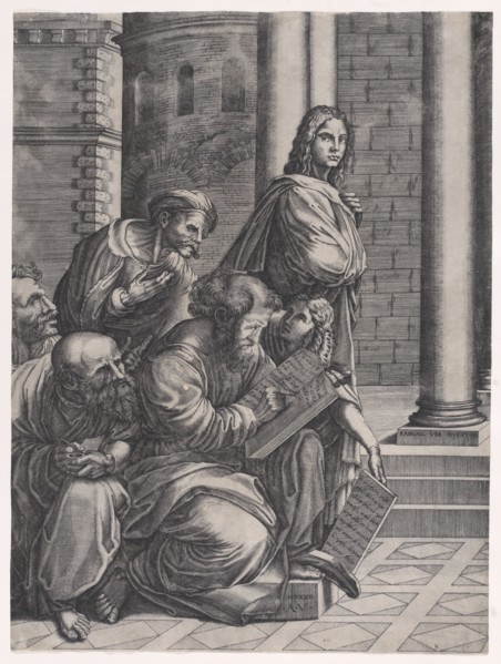 The Group from Raphael's School of Athens, dated 1523.