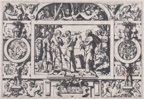 Queen Ino and the Husbandman (La reine Ino fait gâter la semence d'un an partout...), 1563.